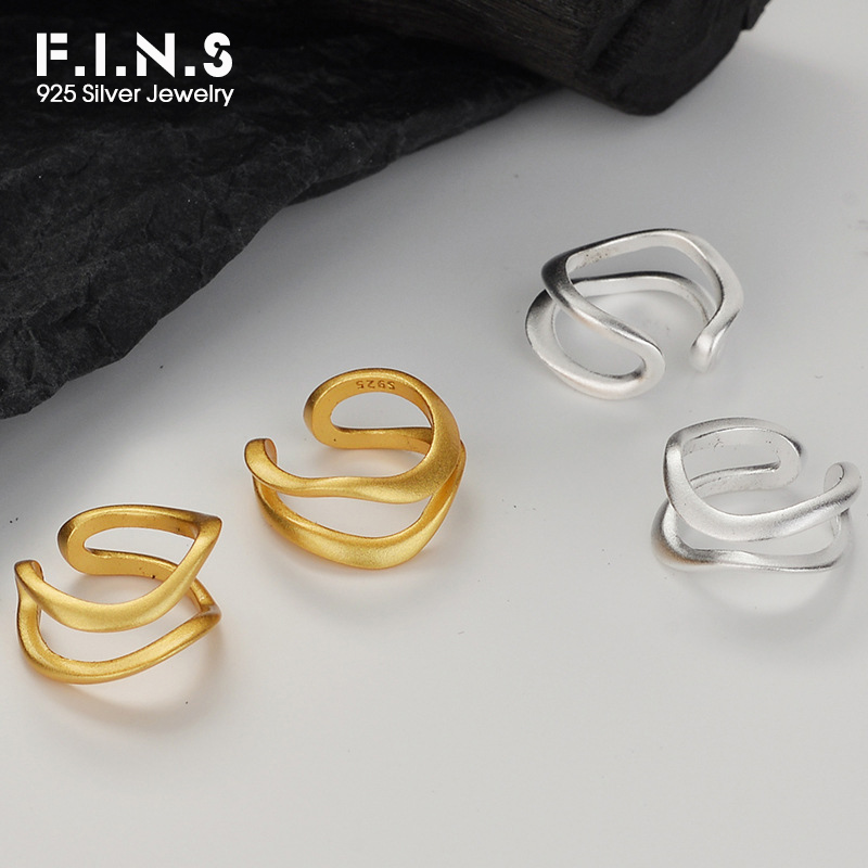 Ear Cuff No Piercing - F.I.N.S 1PC Original Irregular S925 Sterling