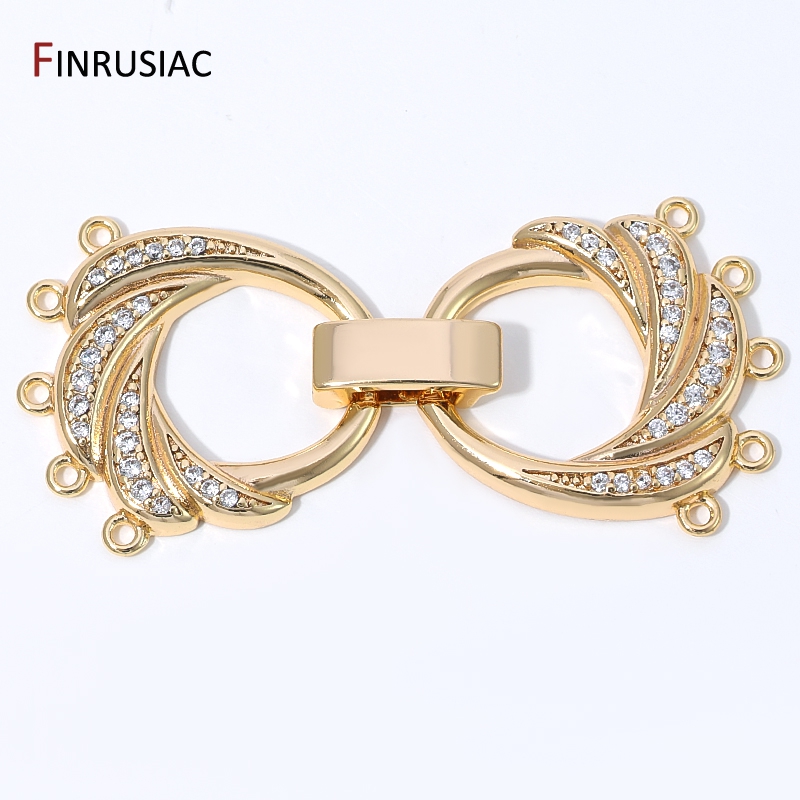 Charm Bracelet Beads - 14K Gold Plated Brass With Zircon