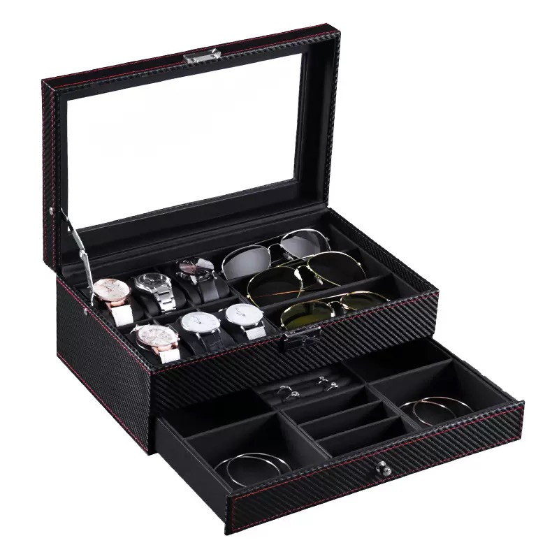 Jewelry Eyewear Watches & Accessories - Watch Storage Box – Carbon-Grain Black