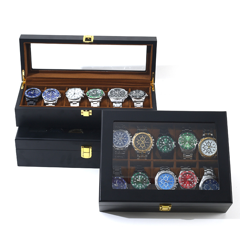 6/10/12 Grids Luxury Handmade  - Jewelry Box That Holds Watches ulasan dan harga