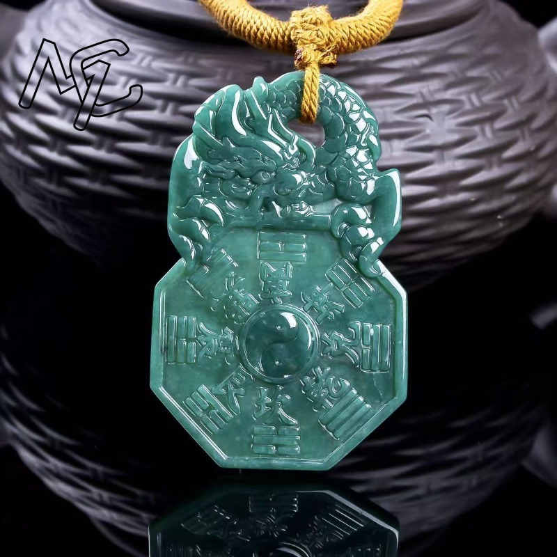 Natural Real Emerald Blue Wate - Necklace Pendant ulasan dan harga