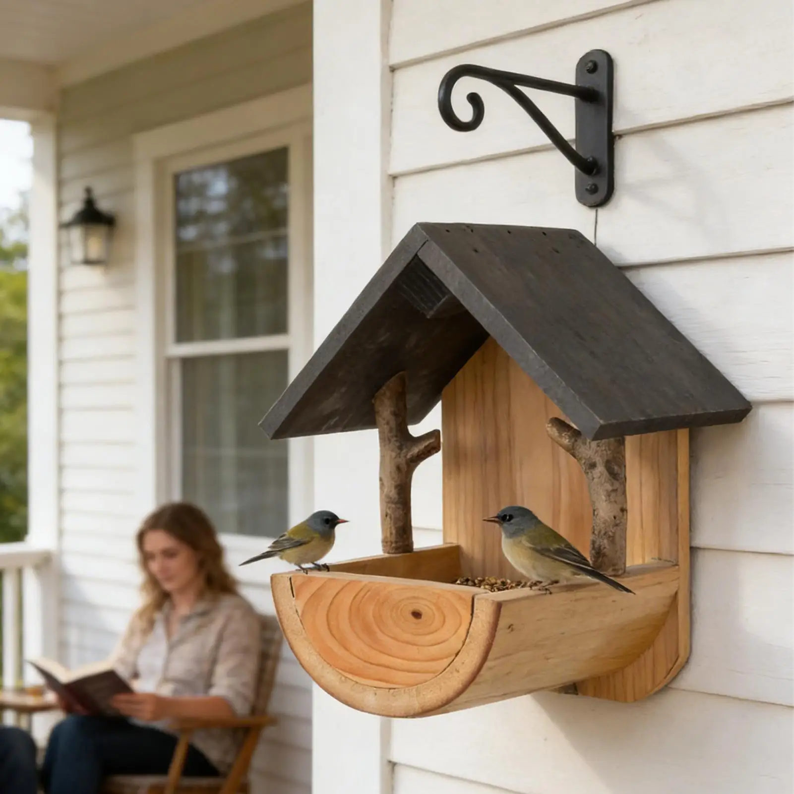 Wall Mount Wooden bird feeder  - Watches & Jewelry Repair Center Photos ulasan dan harga