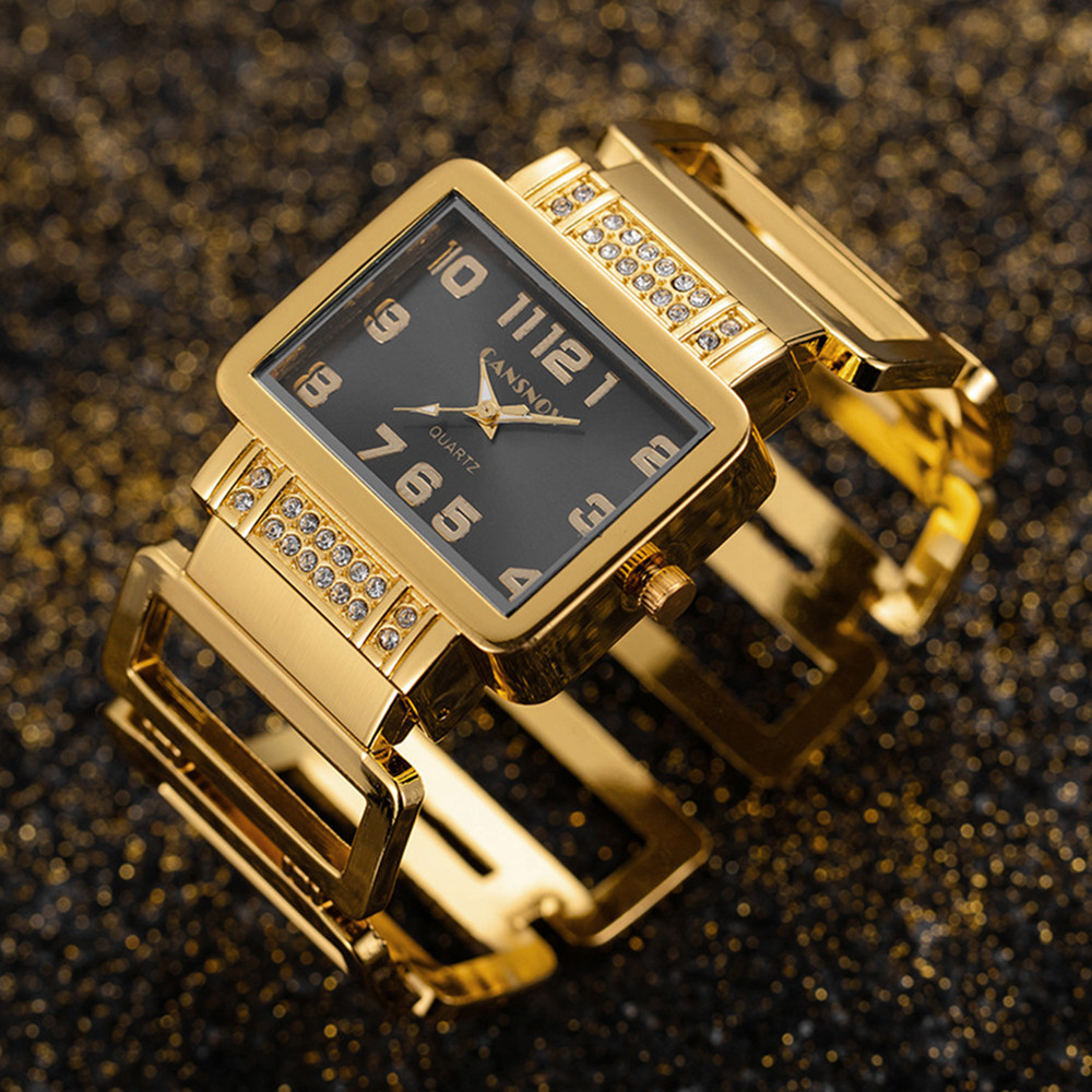 Cansnow Rectangle Ladies Wrist - Jewelry Watches Silver ulasan dan harga
