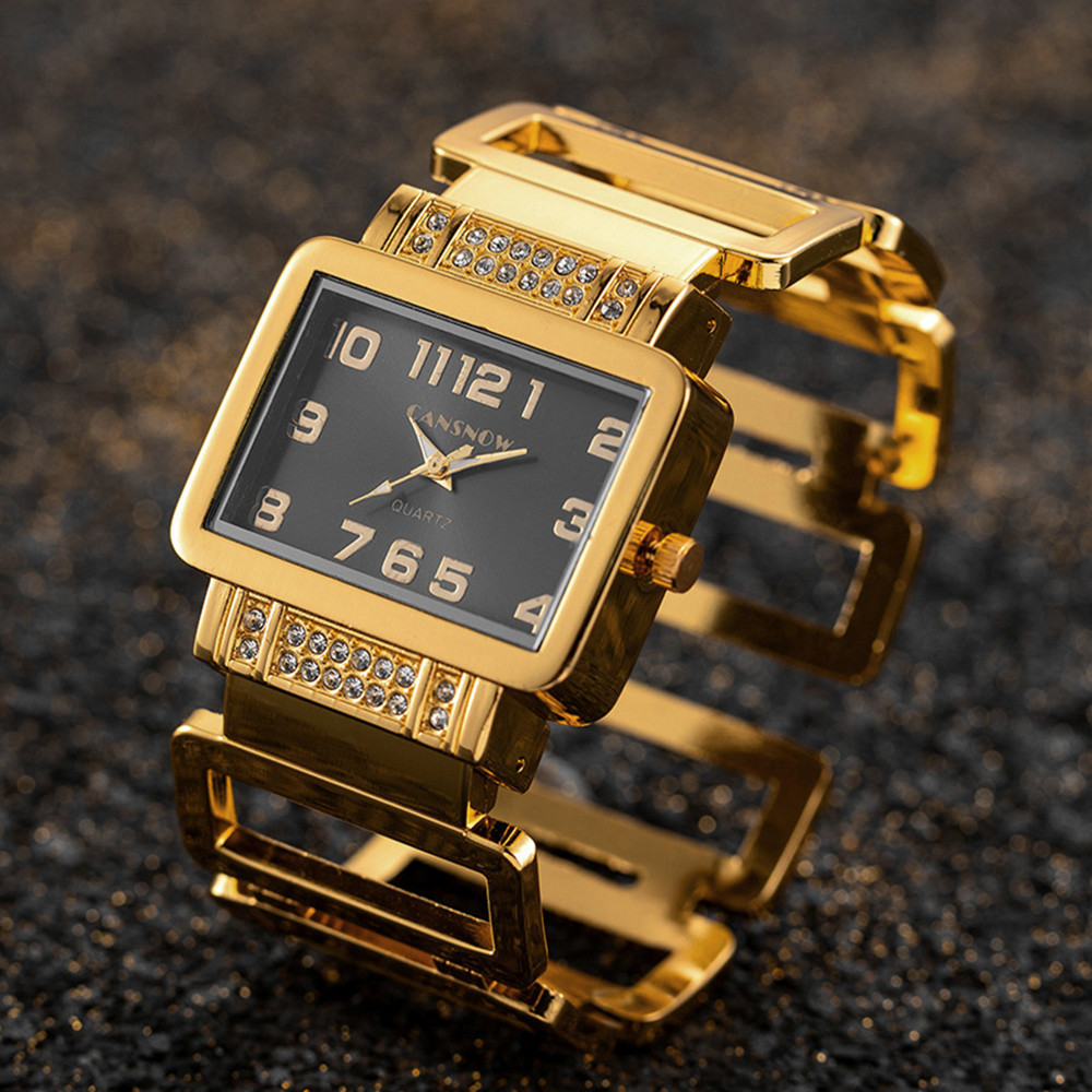 Cansnow Rectangle Ladies Wrist - Jewelry Watches Silver ulasan dan harga