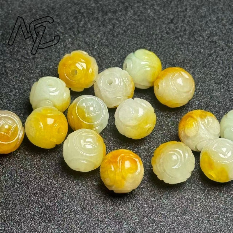 5pcs Natural Yellow Emerald Ja - Charm Bracelet Beads ulasan dan harga