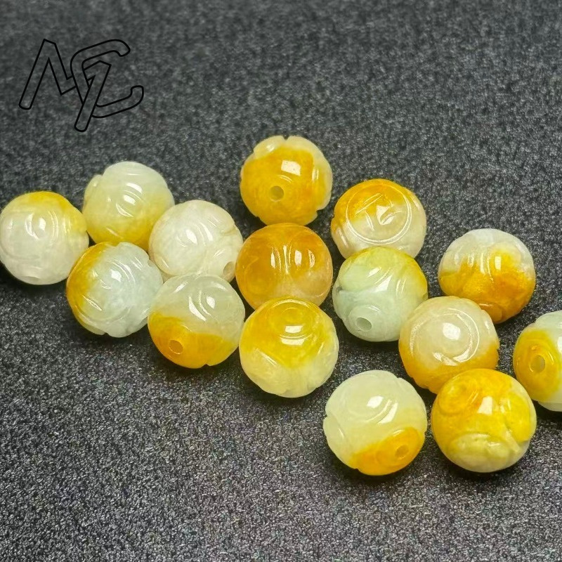 5pcs Natural Yellow Emerald Ja - Charm Bracelet Beads ulasan dan harga