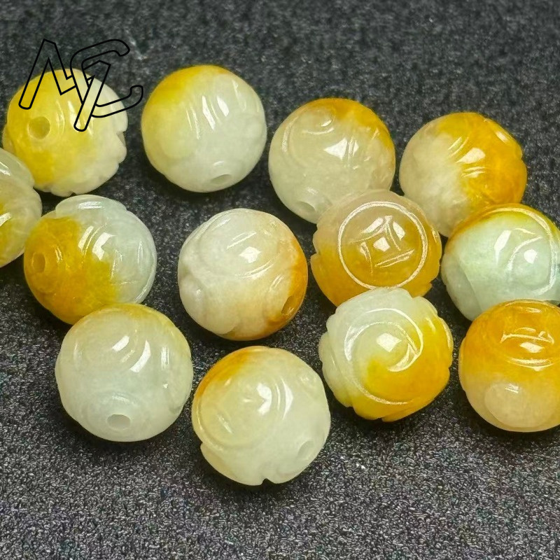 5pcs Natural Yellow Emerald Ja - Charm Bracelet Beads ulasan dan harga