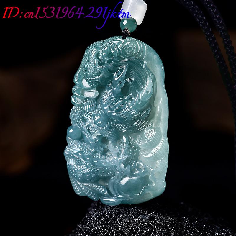 Natural Burmese Jadeite Dragon - Necklace Pendant ulasan dan harga