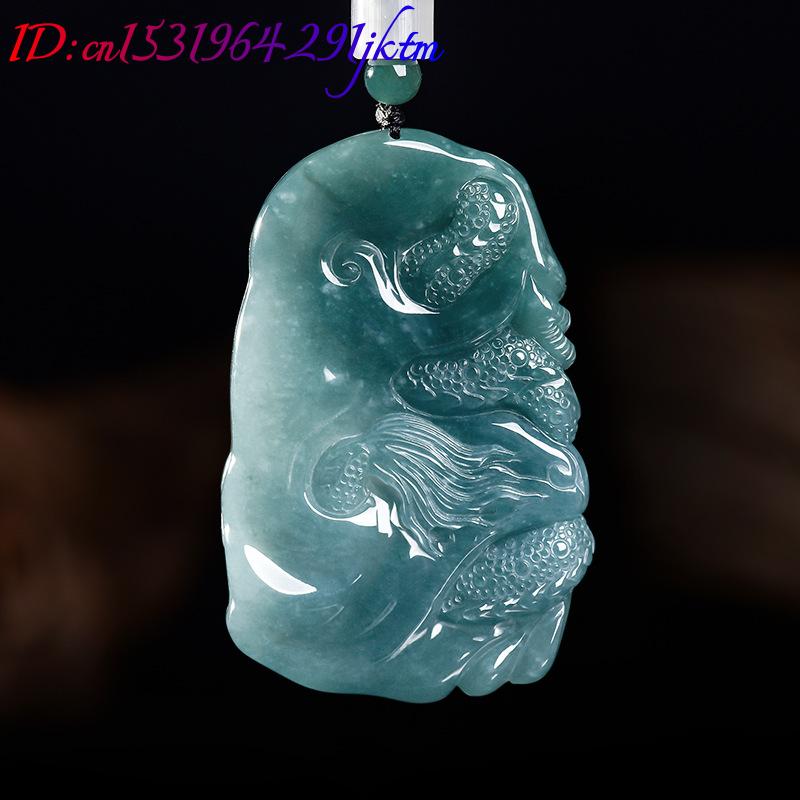 Natural Burmese Jadeite Dragon - Necklace Pendant ulasan dan harga