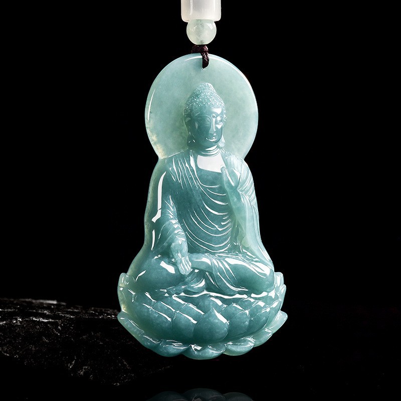 Natural Burmese Jadeite Buddha - Necklace Pendant ulasan dan harga