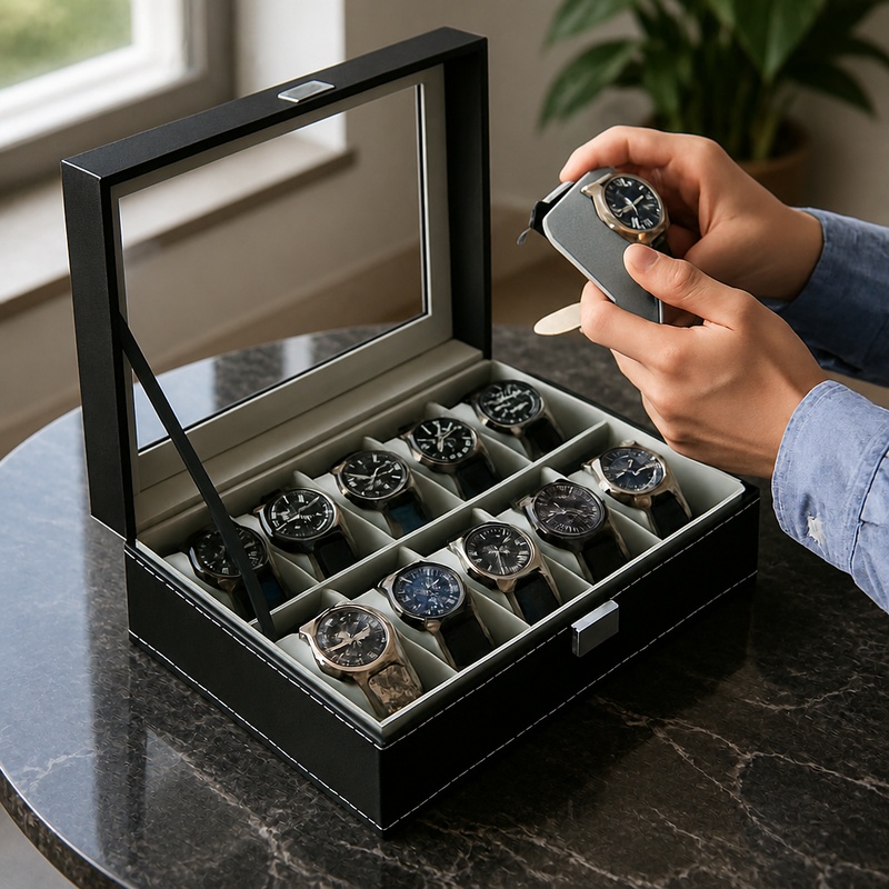 PU Leather Jewelry and Watch O - Jewelry Box That Holds Watches ulasan dan harga