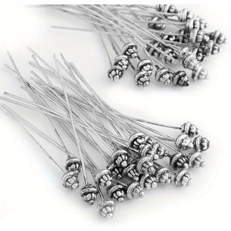 10PCS 55mm/2.17 Inch Head Pins - Charm Bracelet Beads ulasan dan harga