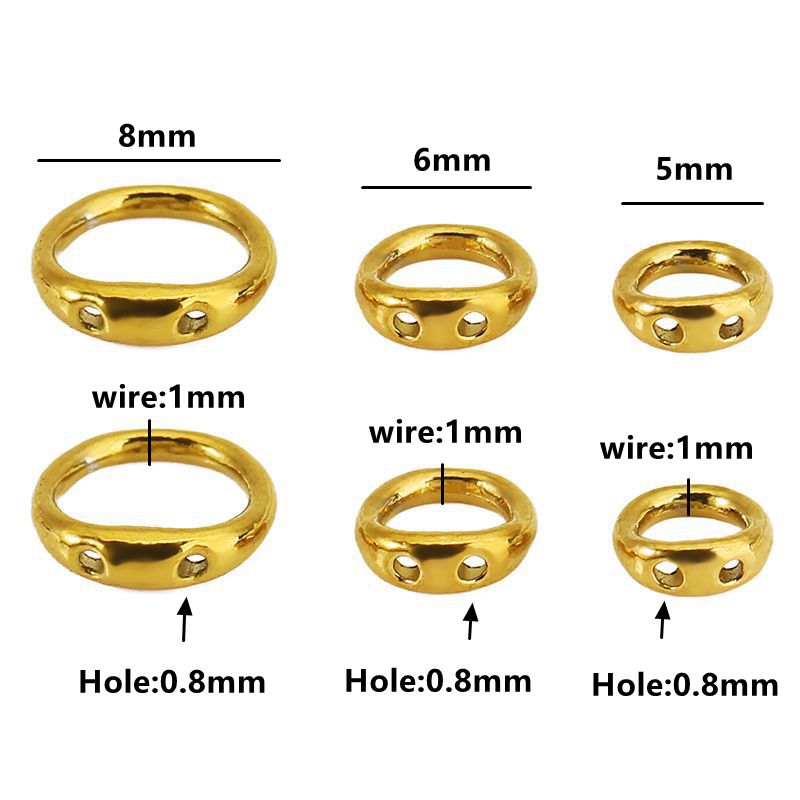 30pcs 5/6/8mm Stainless Steel  - Charm Bracelet Beads ulasan dan harga