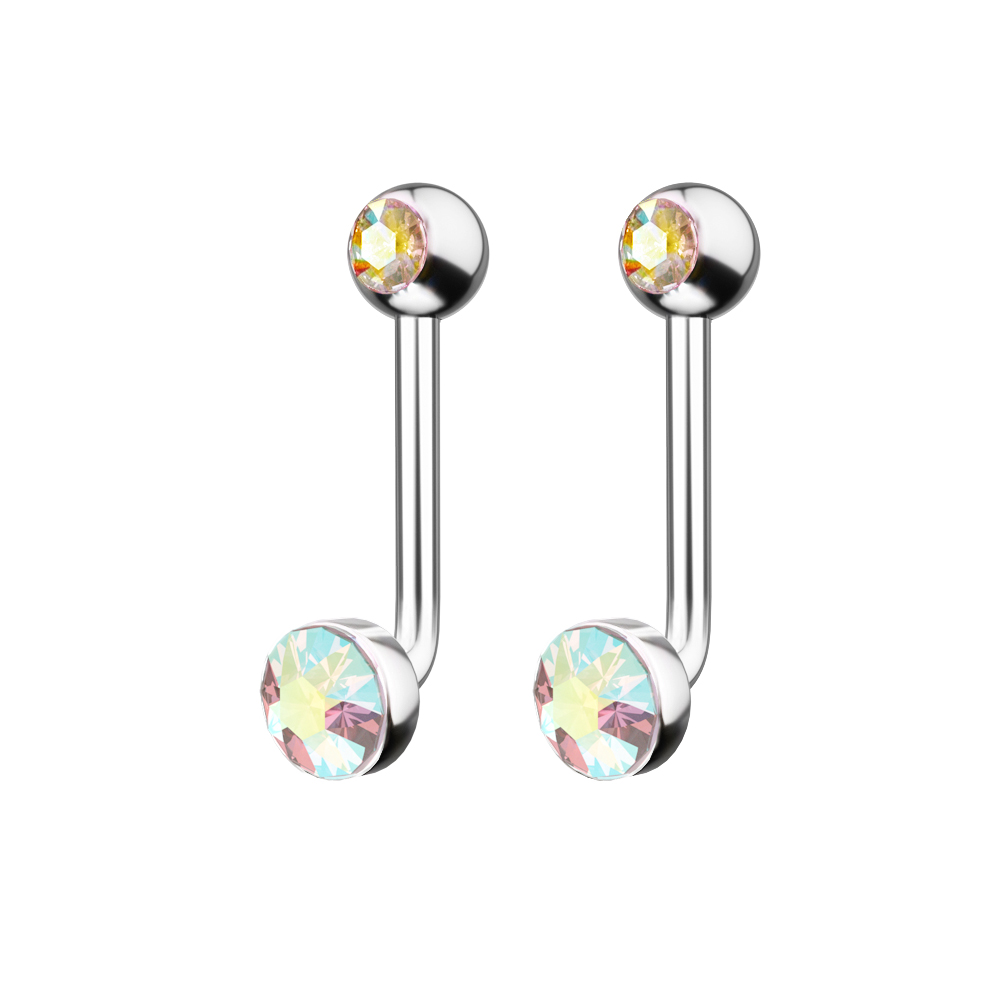 1PC F136 Titanium 14G CZ Gem P - Christina Jewelry & Watches Marguerite Ørestik Forgyldt Sølv ulasan dan harga
