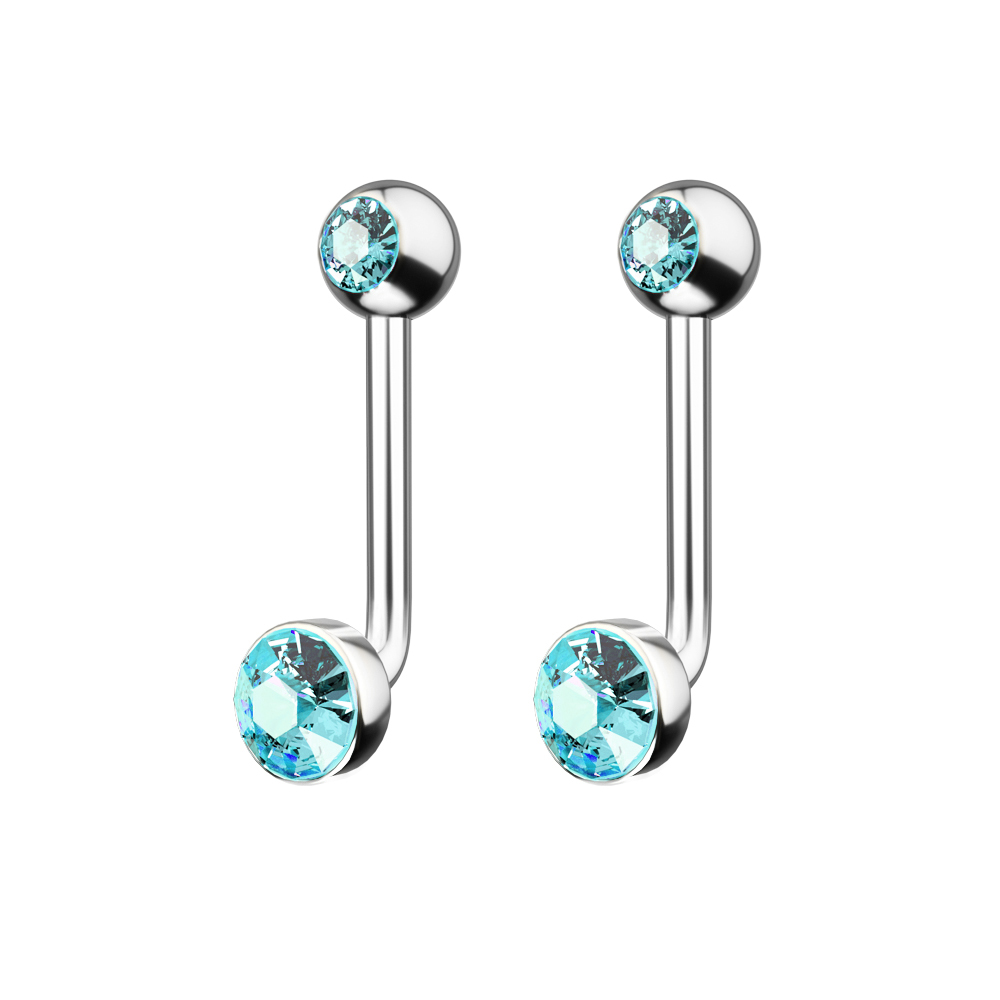 1PC F136 Titanium 14G CZ Gem P - Christina Jewelry & Watches Marguerite Ørestik Forgyldt Sølv ulasan dan harga