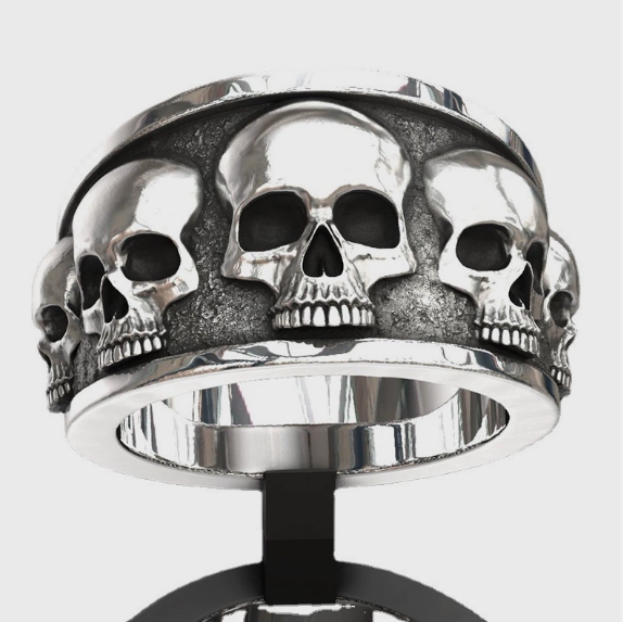 New Hot Selling Classic Stainl - Gothic Skull Ring ulasan dan harga