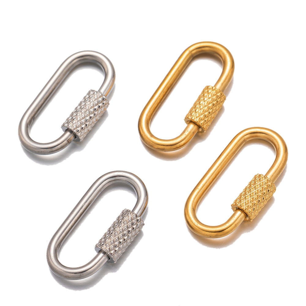 5pcs Stainless Steel Small Ova - Charm Bracelet Beads ulasan dan harga