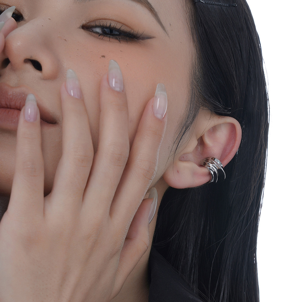 F.I.N.S 1PC Exaggerated Wide S - Ear Cuff No Piercing ulasan dan harga