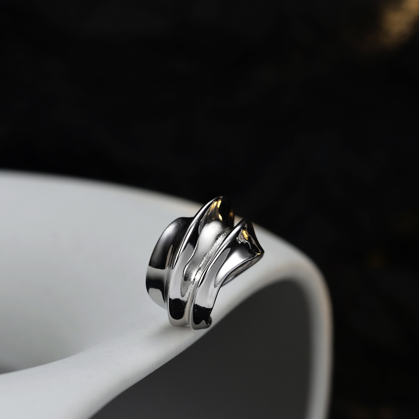 F.I.N.S 1PC Exaggerated Wide S - Ear Cuff No Piercing ulasan dan harga