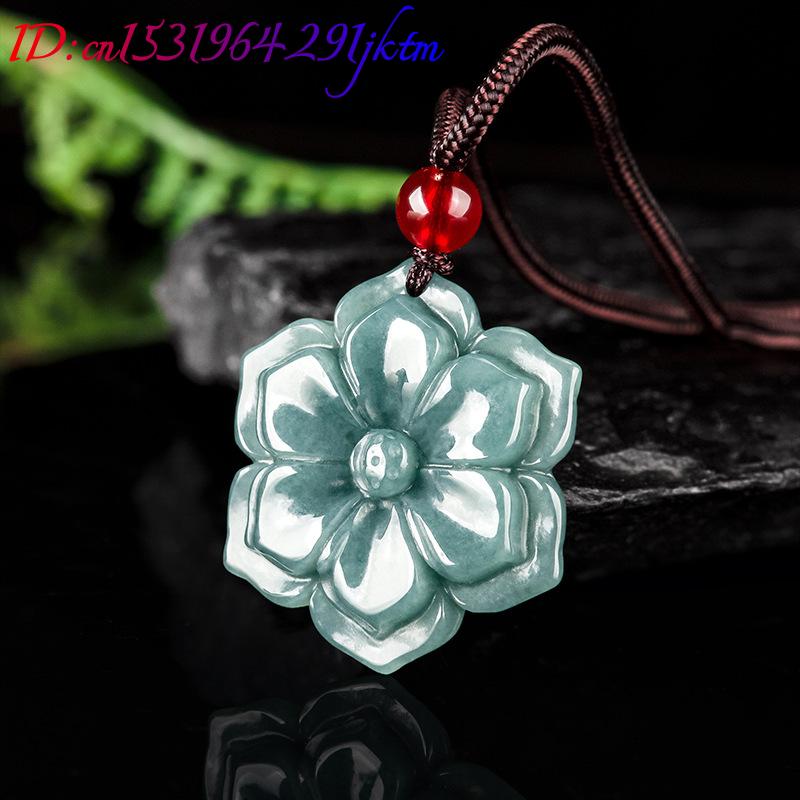Burmese Jadeite Flower Pendant - Necklace Pendant ulasan dan harga