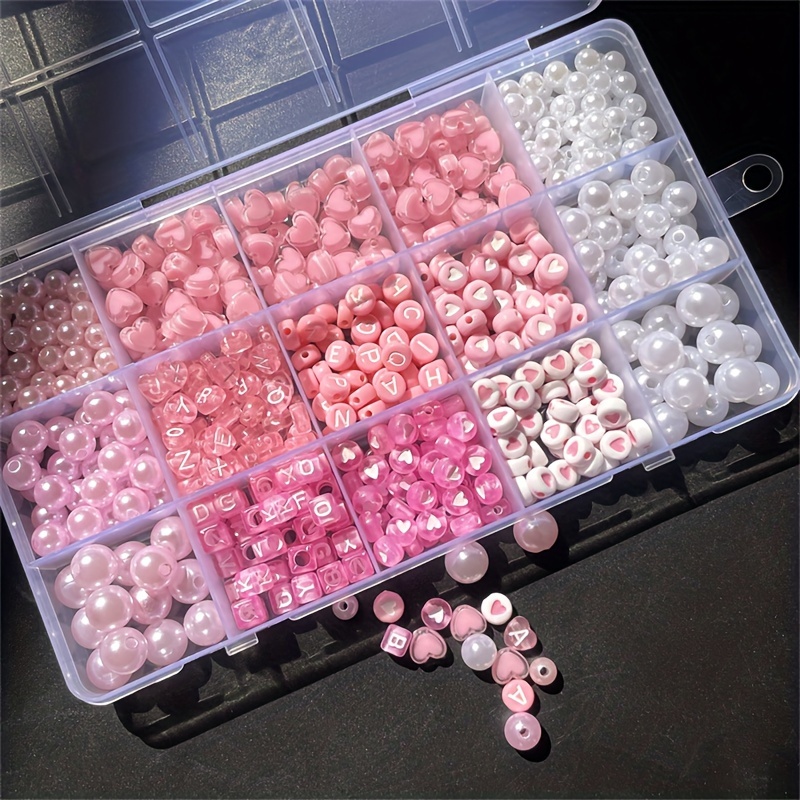 10-Piece Pink Alphabet Box, Ac - Charm Bracelet Beads ulasan dan harga