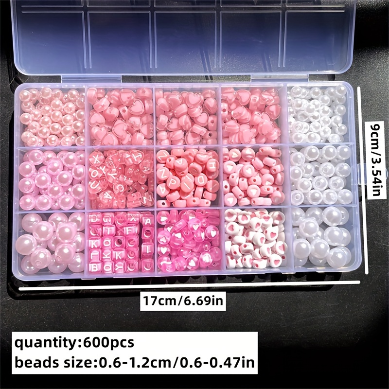 10-Piece Pink Alphabet Box, Ac - Charm Bracelet Beads ulasan dan harga