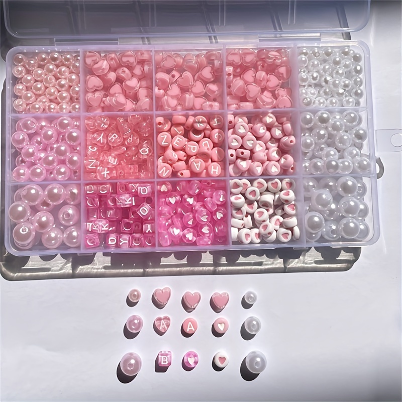 10-Piece Pink Alphabet Box, Ac - Charm Bracelet Beads ulasan dan harga