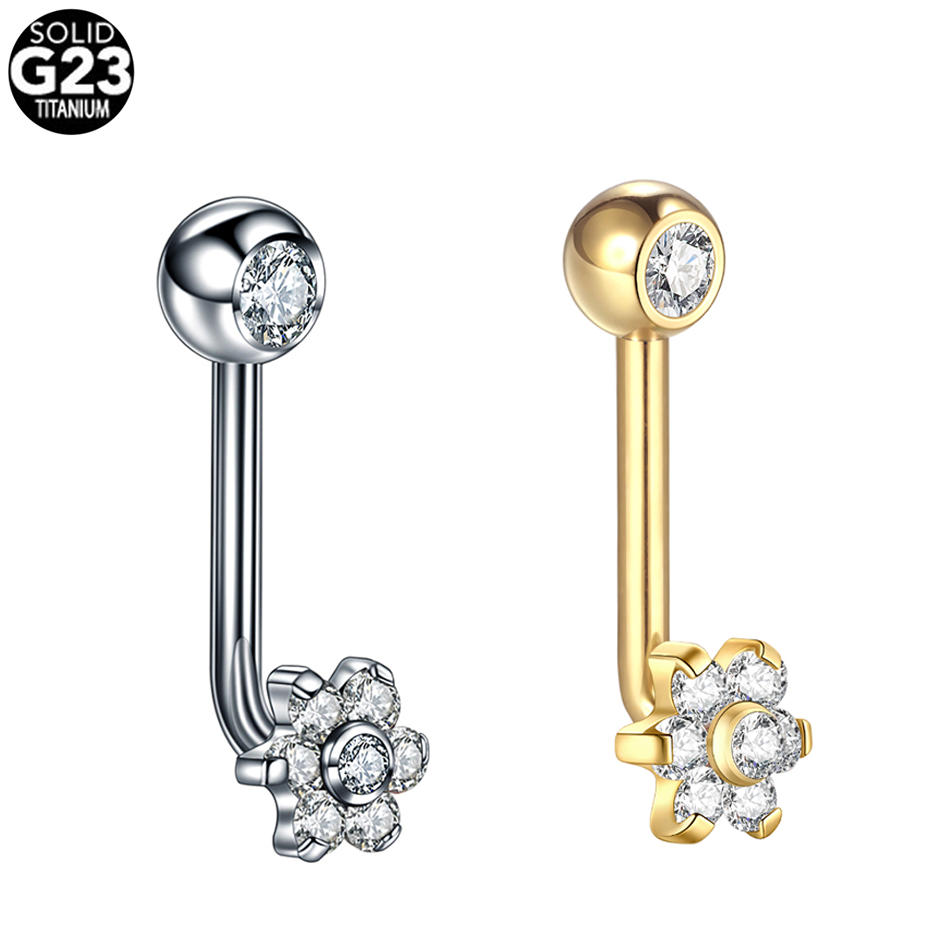 1pc 14G Titanium Flower Christ - Christina Jewelry & Watches Marguerite Ørestik Forgyldt Sølv ulasan dan harga