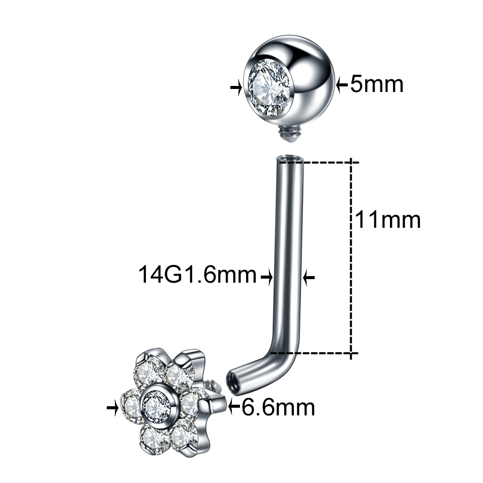 1PC G23 Titanium Opal Crystal  - Christina Jewelry & Watches Marguerite Ørestik Forgyldt Sølv ulasan dan harga