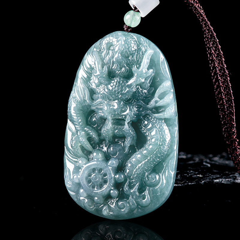Burmese Jadeite Dragon Pendant - Necklace Pendant ulasan dan harga