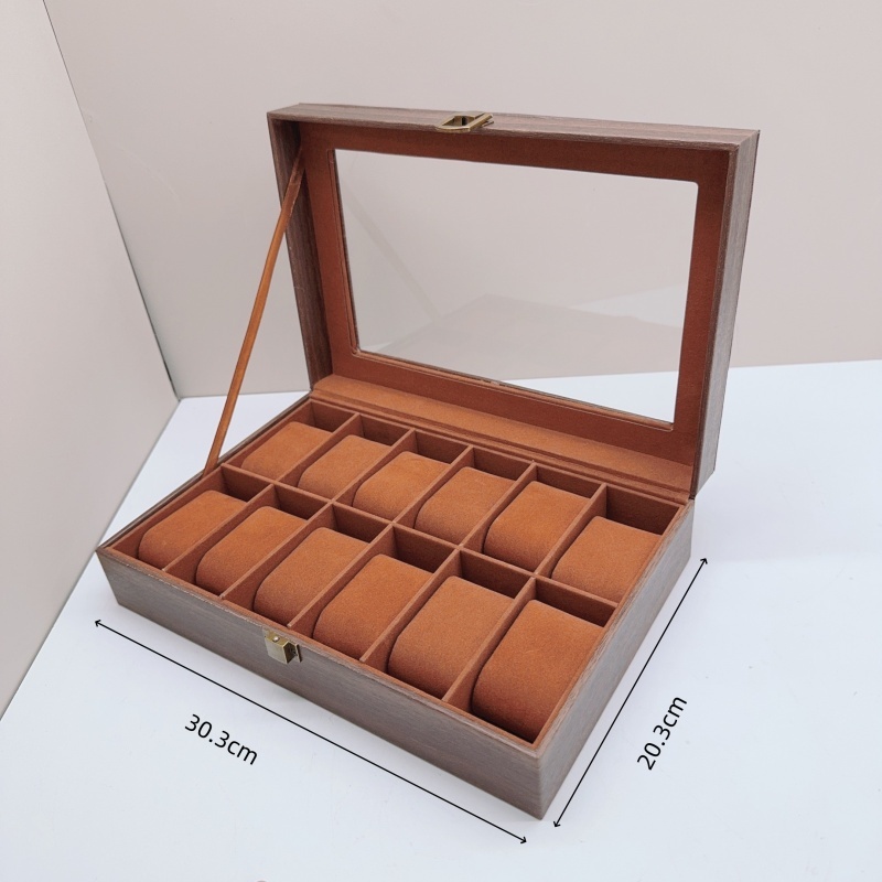 Wood Watch Box 6/10/12 Grids W - Jewelry Box That Holds Watches ulasan dan harga