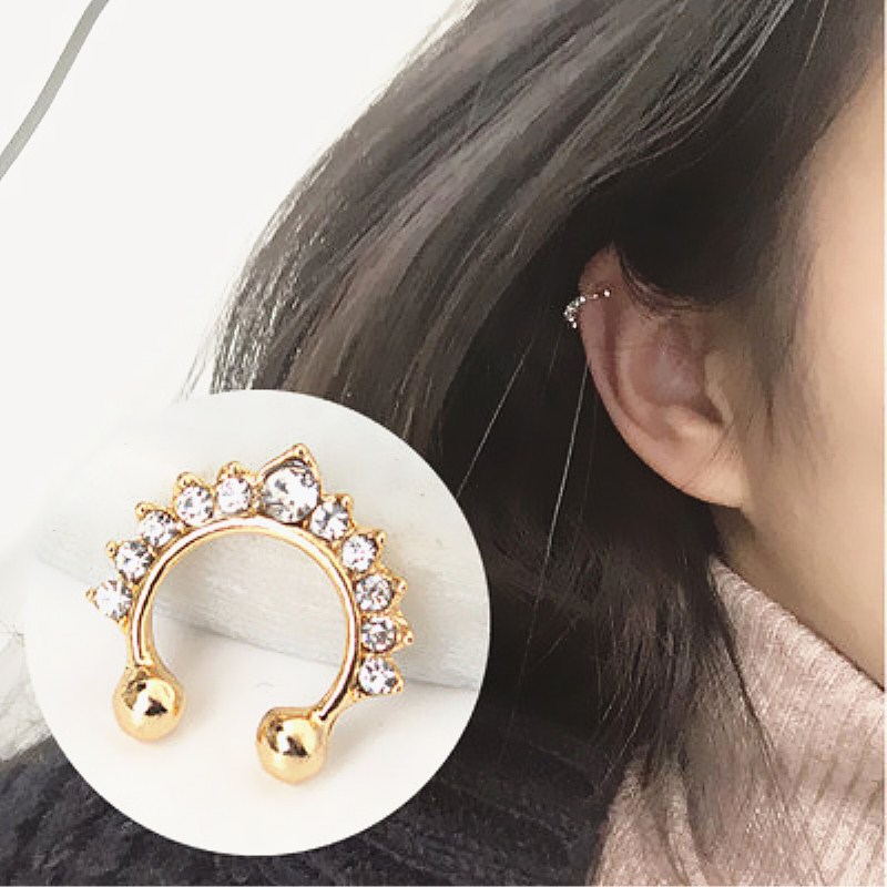 1PC U-Shape Nose Clip Fake Nos - Ear Cuff No Piercing ulasan dan harga