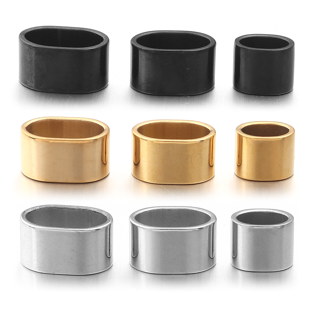 6pcs Flat Stainless Steel Tube - Charm Bracelet Beads ulasan dan harga