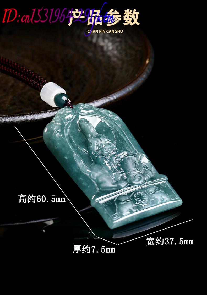 Natural Burmese Jadeite Guanyi - Necklace Pendant ulasan dan harga