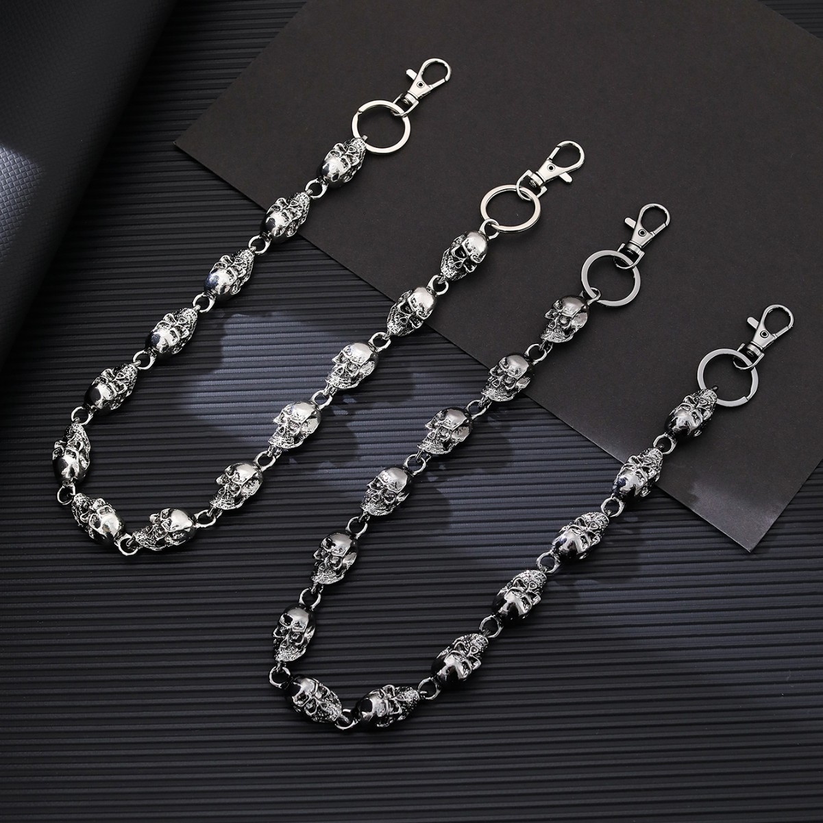 Skull Keychain Wallet Chain, P - Gothic Skull Ring ulasan dan harga
