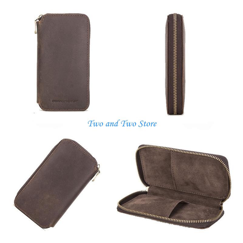 HX6F Rustic Leather 2-Slot Wat - Jewelry Box That Holds Watches ulasan dan harga