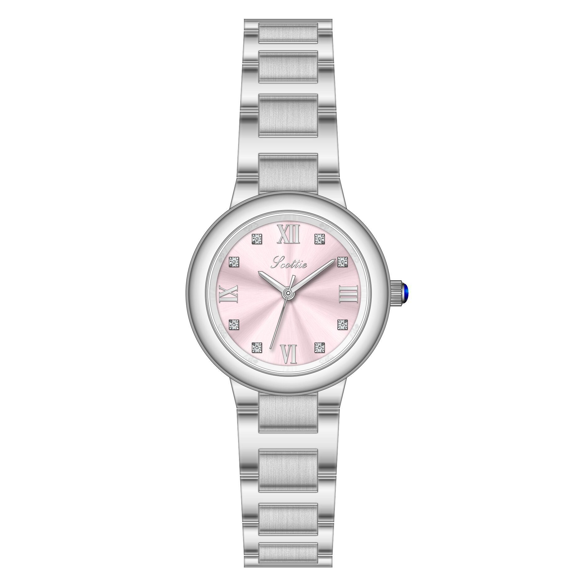 Silver Gray Steel Strip Simple - Jewelry Watches Silver ulasan dan harga
