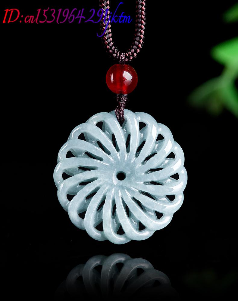 Burmese Jadeite Flower Pendant - Necklace Pendant ulasan dan harga