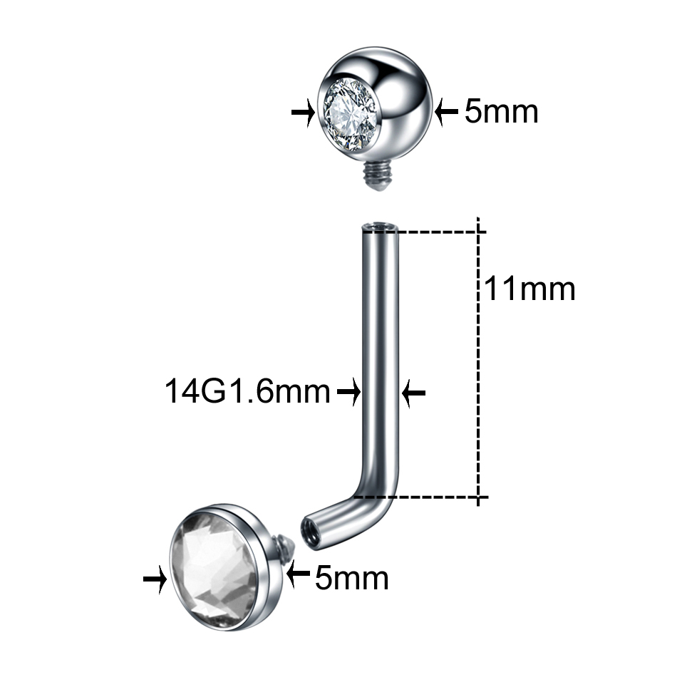 1PC ASTM F136 Titanium Christi - Christina Jewelry & Watches Marguerite Ørestik Forgyldt Sølv ulasan dan harga