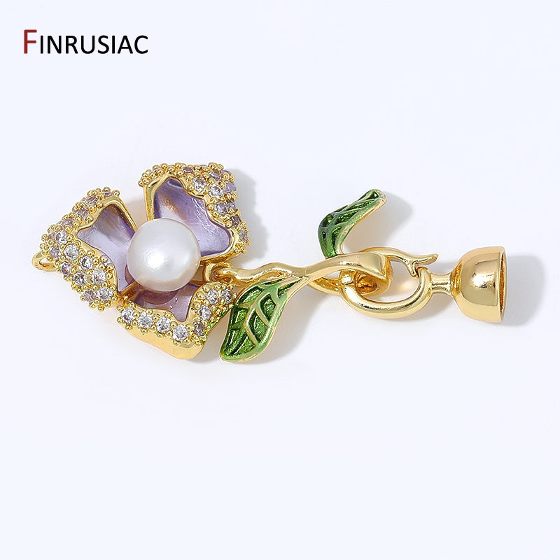 18K Gold Plated Brass Zircon E - Pearl Necklace ulasan dan harga