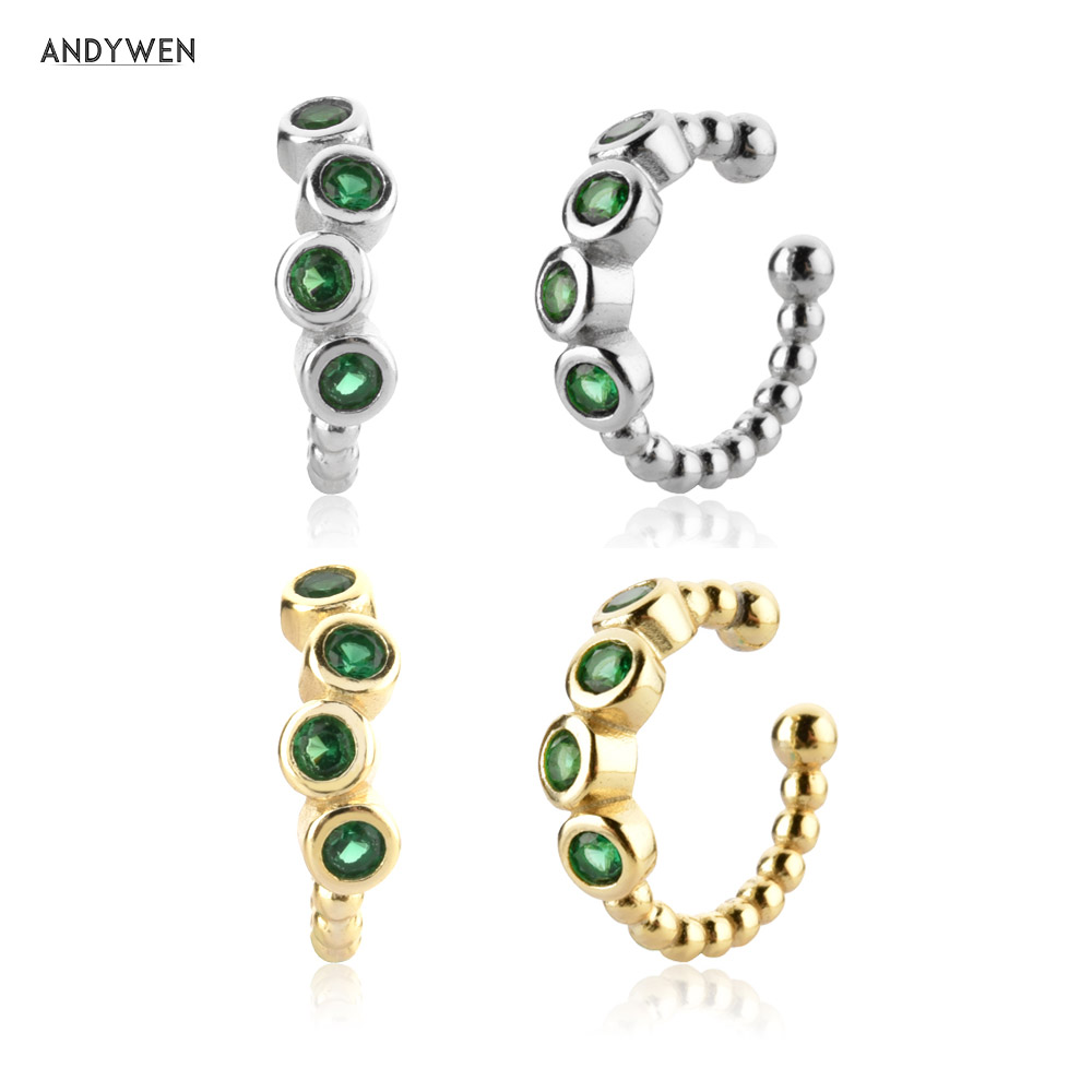 ANDYWEN 925 Sterling Silver Gr - Ear Cuff No Piercing ulasan dan harga