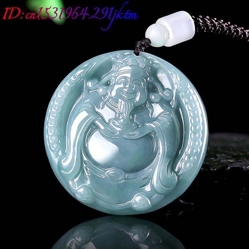 Burmese Jadeite God of Wealth  - Necklace Pendant ulasan dan harga