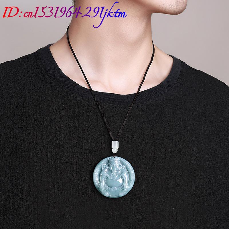 Burmese Jadeite God of Wealth  - Necklace Pendant ulasan dan harga