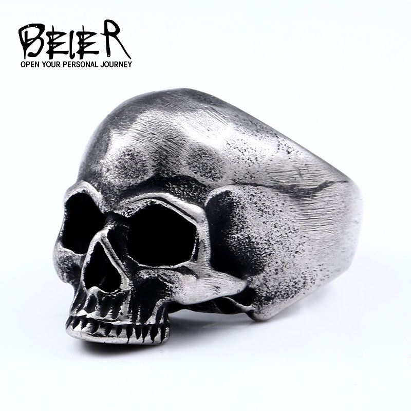 Beier 316L Stainless steel Vin - Gothic Skull Ring ulasan dan harga