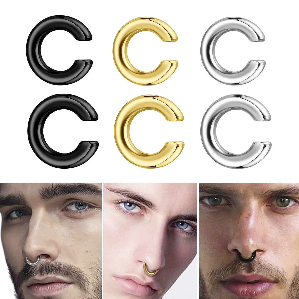 1pc Exaggerated C-Shaped Non-P - Ear Cuff No Piercing ulasan dan harga