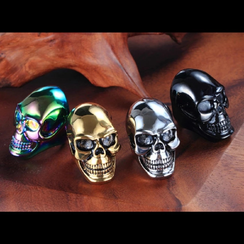The New Cool Men Boy Gothic Pu - Gothic Skull Ring ulasan dan harga