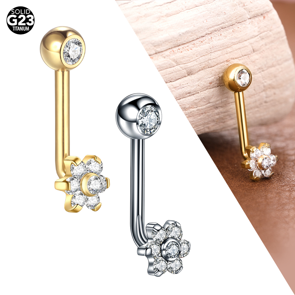 1/5PCS Titanium CZ Crystal Flo - Christina Jewelry & Watches Marguerite Ørestik Forgyldt Sølv ulasan dan harga