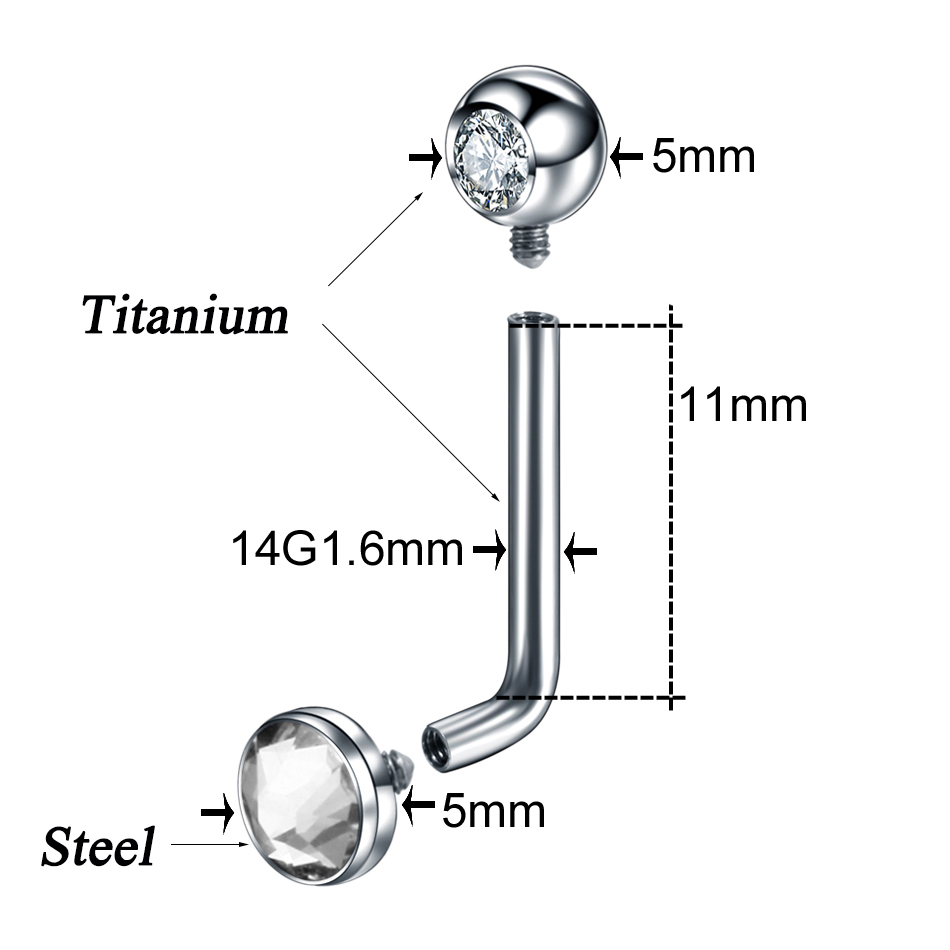 1PC G23 Titanium Crystal Chris - Christina Jewelry & Watches Marguerite Ørestik Forgyldt Sølv ulasan dan harga