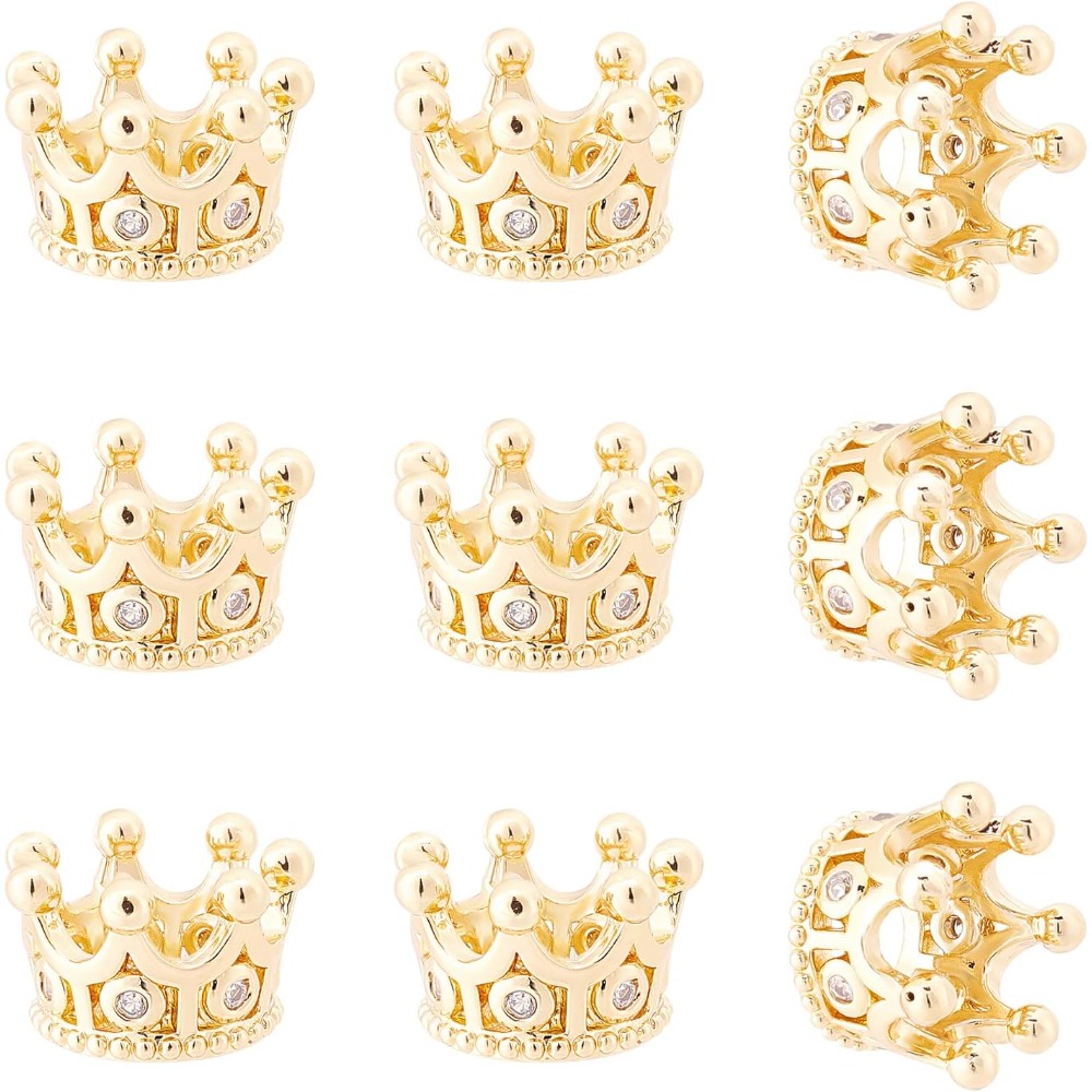 10 Pcs Cubic Zirconia Pave Kin - Charm Bracelet Beads ulasan dan harga