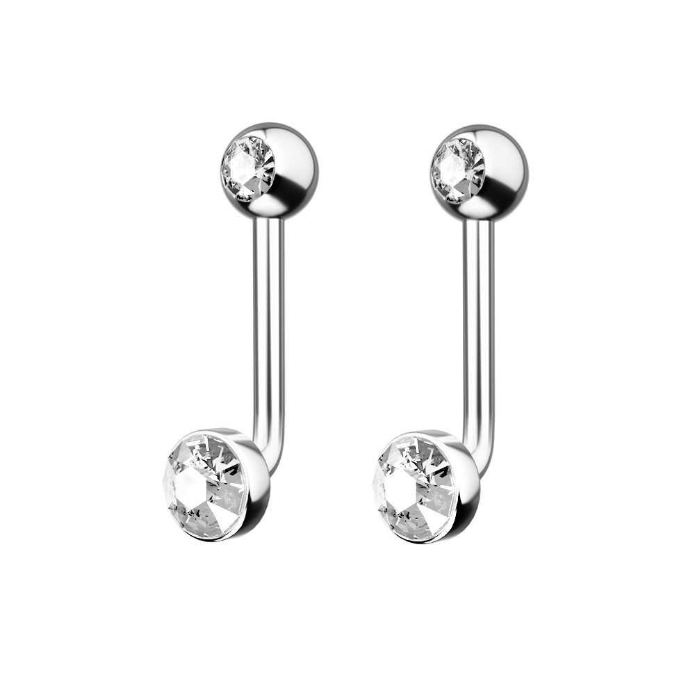 1PC G23 Titanium Crystal Gem C - Christina Jewelry & Watches Marguerite Ørestik Forgyldt Sølv ulasan dan harga